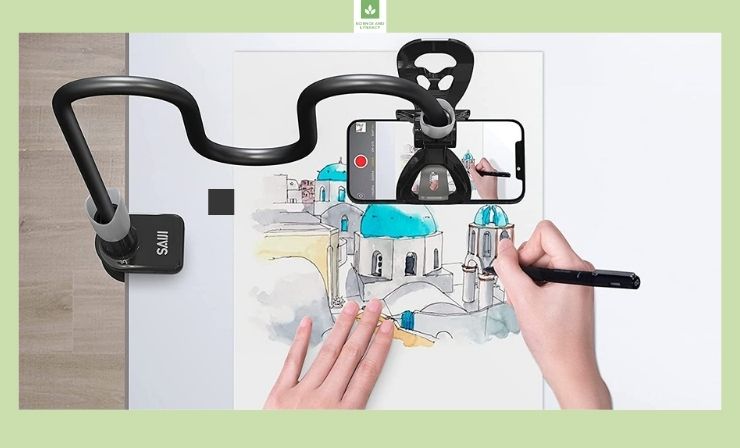 Gooseneck Clip Clamp Cell Phone Stand Is the Easiest Idea for Working With a Document Camera