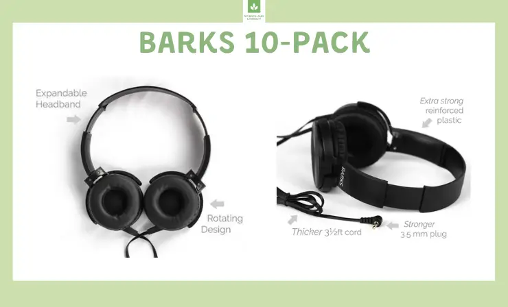 Set of 10 headphones