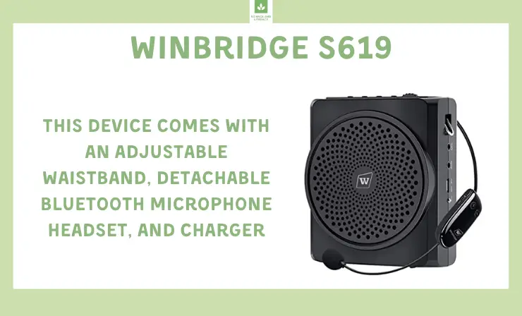 WinBridge wireless voice amplifier S619 projects excellent sound voice at a very good distance
