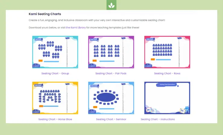 Kami Digital Seating Chart