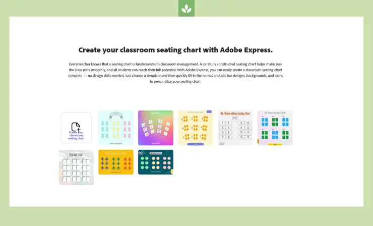 The Adobe Express Classroom Seating Chart is an easy way to create a classroom seating chart