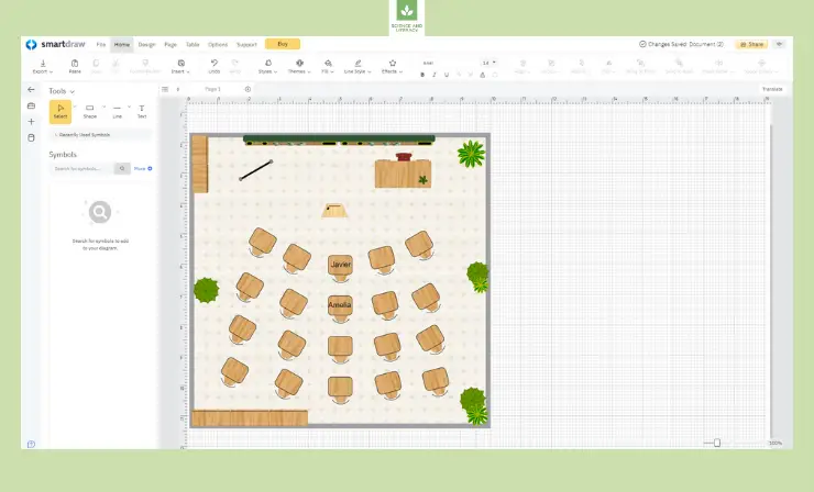 SmartDraw Classroom Seating Chart