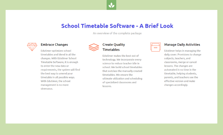 Edutimer is one of the easiest timetable makers available