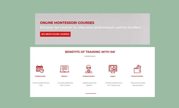 The International Montessori Institute offers two English-language trainings