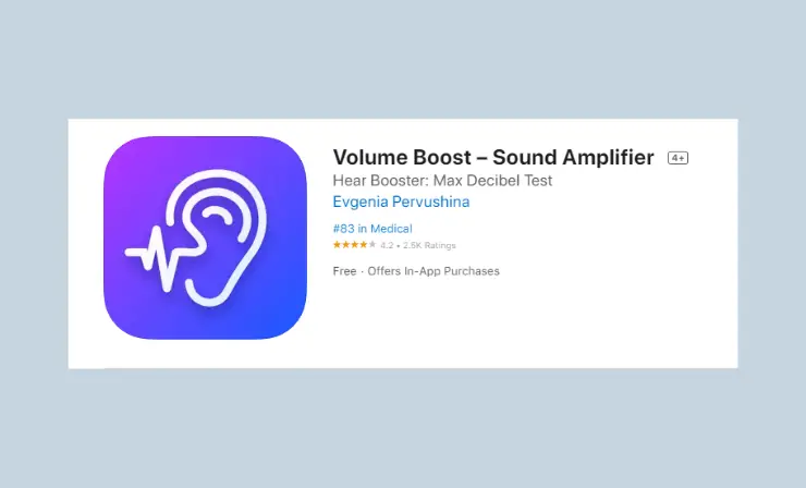 Volume Boost is a sound amplifier app for iPhone and Android.