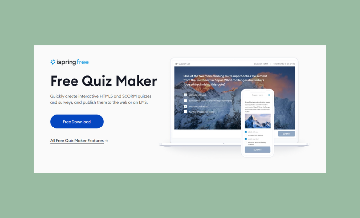 Free Quiz Maker by iSpring