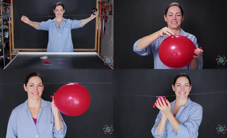 Demonstrating Newton’s Third Law of Motion with Balloons