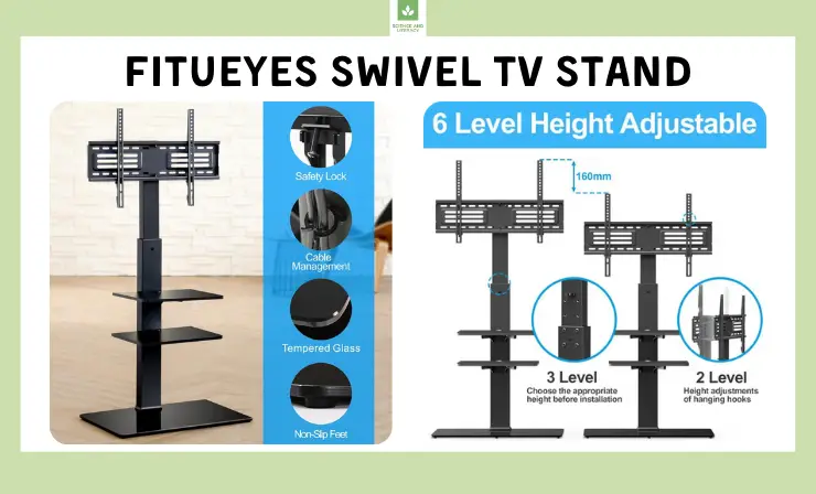 Fitueyes Swivel TV Stand