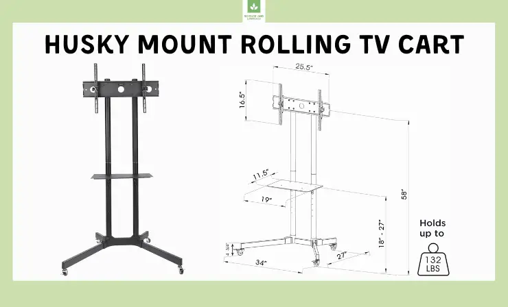 Husky Mount Rolling TV Cart