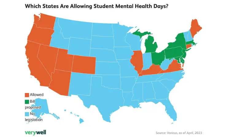 Which States Are Allowing Student Mental Health Days