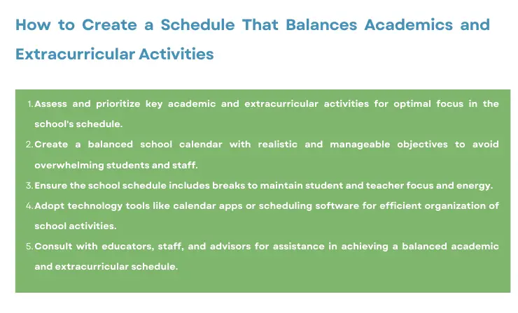 How to Create a Schedule That Balances Academics and Extracurricular Activities