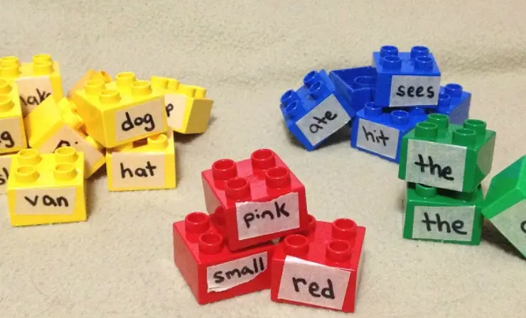Build Sentences with LEGO Bricks