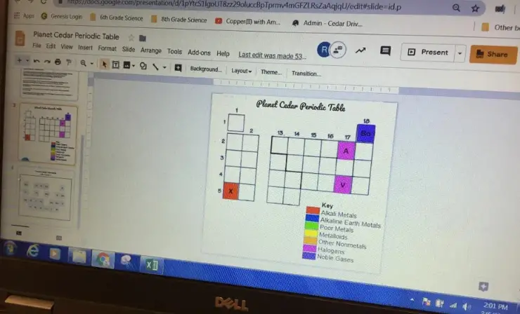 Alien Periodic Table